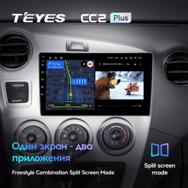 Штатная магнитола Teyes CC2L Plus 1/16 Toyota Matrix 2 E140 (2008-2014)