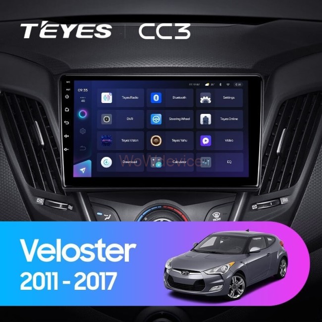 Штатная магнитола Teyes CC3 3/32 Hyundai Veloster FS (2011-2017) Тип-В