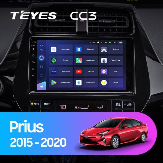 Штатная магнитола Teyes CC3 4/64 Toyota Prius XW50 (2015-2020)