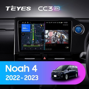 Штатная магнитола Teyes CC3 2K 4/32 Toyota Noah 4 R90 (2022-2023) Правый руль