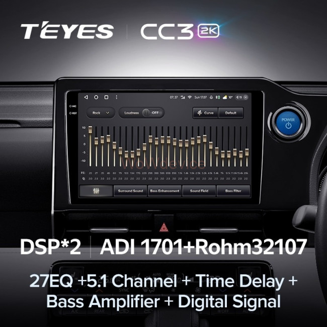 Штатная магнитола Teyes CC3 2K 4/32 Toyota Noah 4 R90 (2022-2023) Правый руль