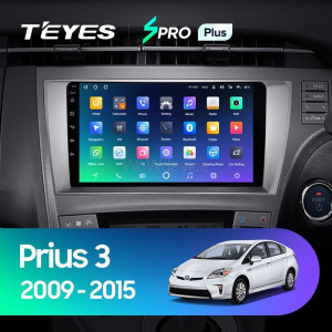 Штатная магнитола Teyes SPRO Plus 6/128 Toyota Prius 3 XW30 (2009-2015) Правый руль
