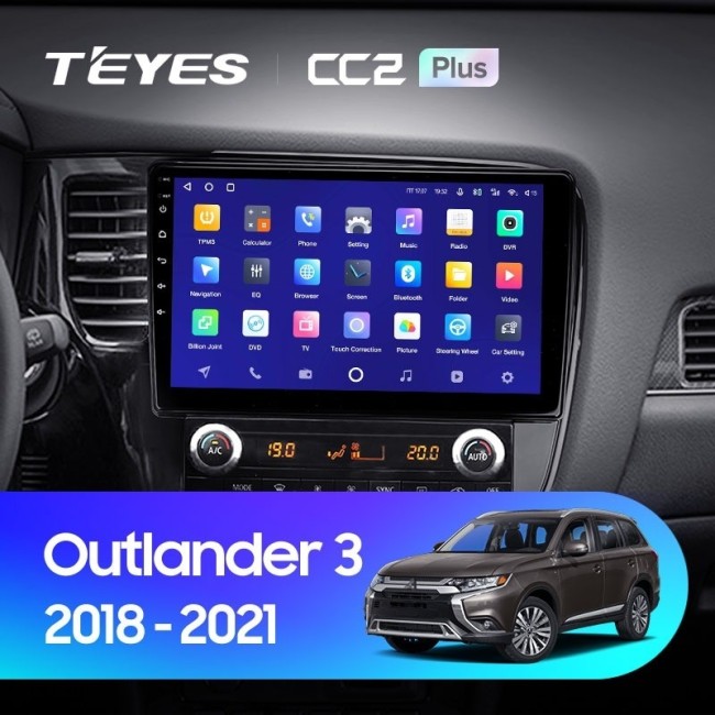 Штатная магнитола Teyes CC2 Plus 3/32 Mitsubishi Outlander 3 (2018-2021) Тип-А