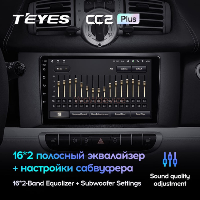 Штатная магнитола Teyes CC2 Plus 6/128 Mercedes Benz Smart Fortwo 2 (2010-2015)