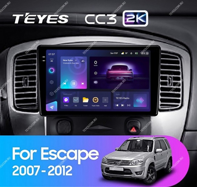 Штатная магнитола Teyes CC3 2K 6/128 Ford Escape (2007-2012)