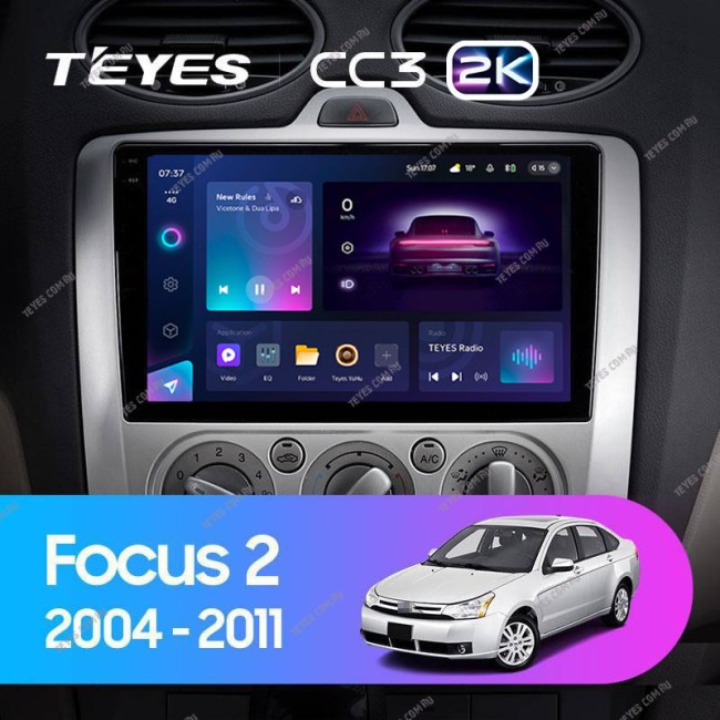 Штатная магнитола Teyes CC3 2K 6/128 Ford Focus 2 Mk 2 (2005-2010) F1