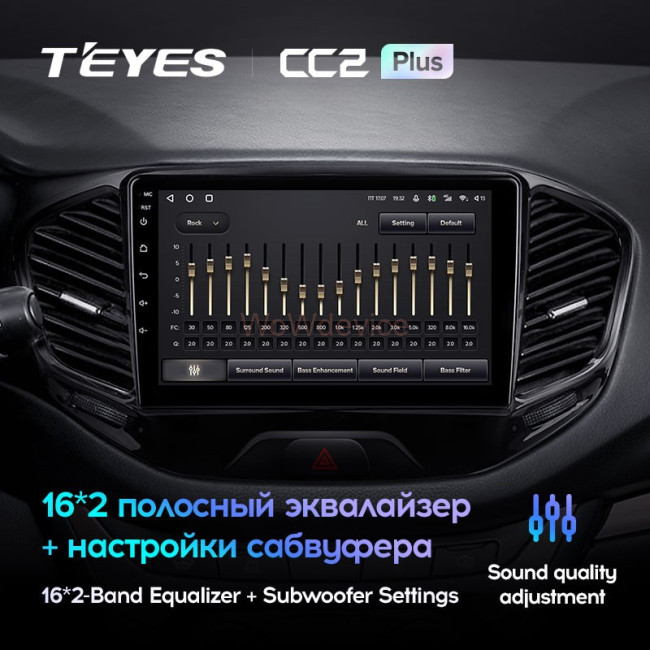 Штатная магнитола Teyes CC2 Plus 3/32 LADA Vesta Cross Sport (2015-2019)
