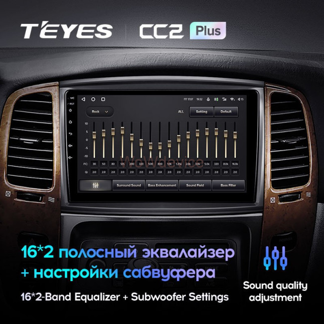 Штатная магнитола Teyes CC2L Plus 1/16 Toyota Land Cruiser LC 100 (2002-2007) Тип-A