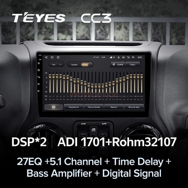 Штатная магнитола Teyes CC3L 4/32 Jeep Wrangler 3 JK 2010-2017 L15