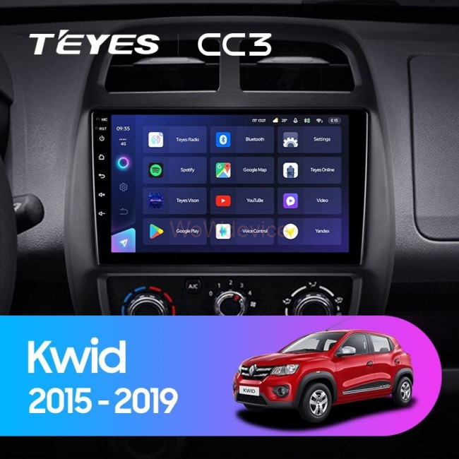 Штатная магнитола Teyes CC3 4/32 Renault KWID (2015-2019)