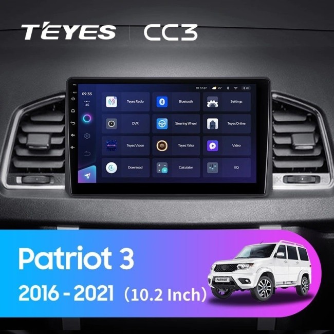 Штатная магнитола Teyes CC3 360 6/128 UAZ Patriot 3 (2016-2021) F2