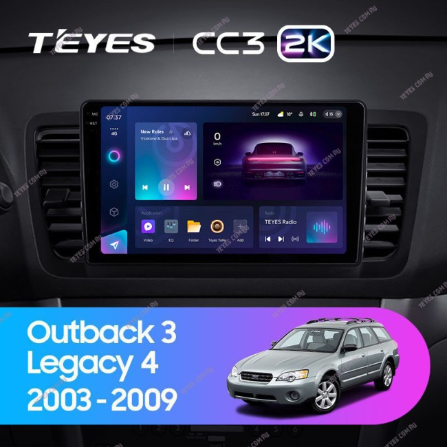 Штатная магнитола Teyes CC3 2K 6/128 Subaru Legacy 4 (2003-2009)