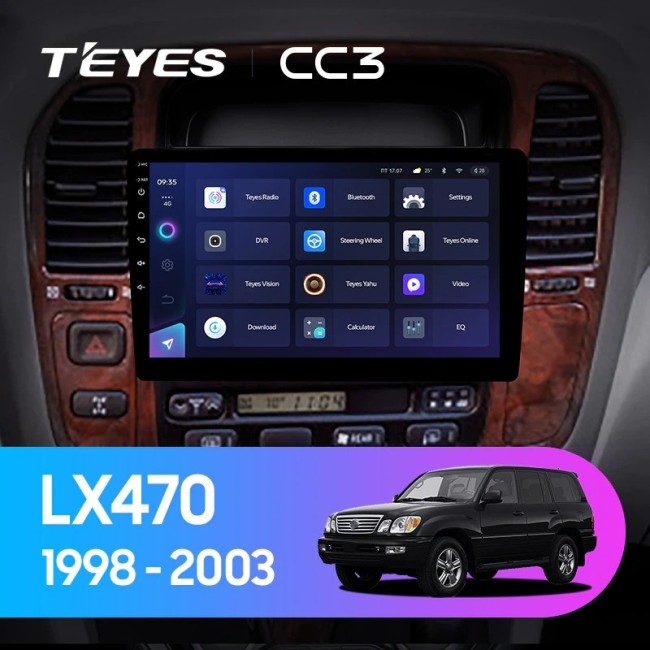 Штатная магнитола Teyes CC3 6/128 Lexus LX470 J100 (1998-2003)