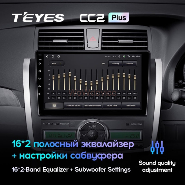 Штатная магнитола Teyes CC2L Plus 2/32 Toyota Allion T260 (2007-2020) Правый руль