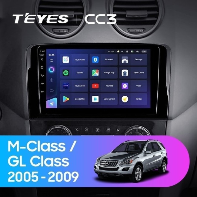 Штатная магнитола Teyes CC3 3/32 Mercedes-Benz ML-Class X164 (2005-2009) F2