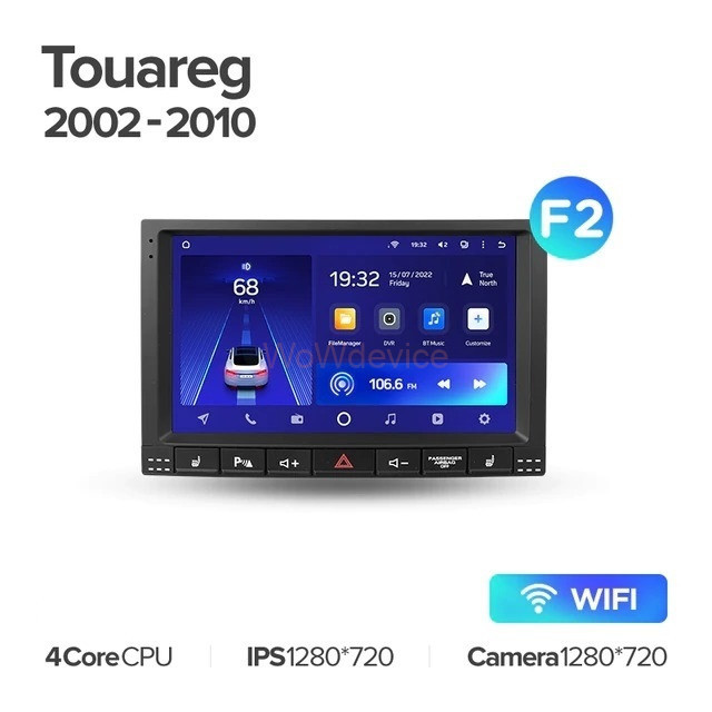 Штатная магнитола Teyes CC2 Plus 4/64 Volkswagen Touareg GP (2002-2010) F2