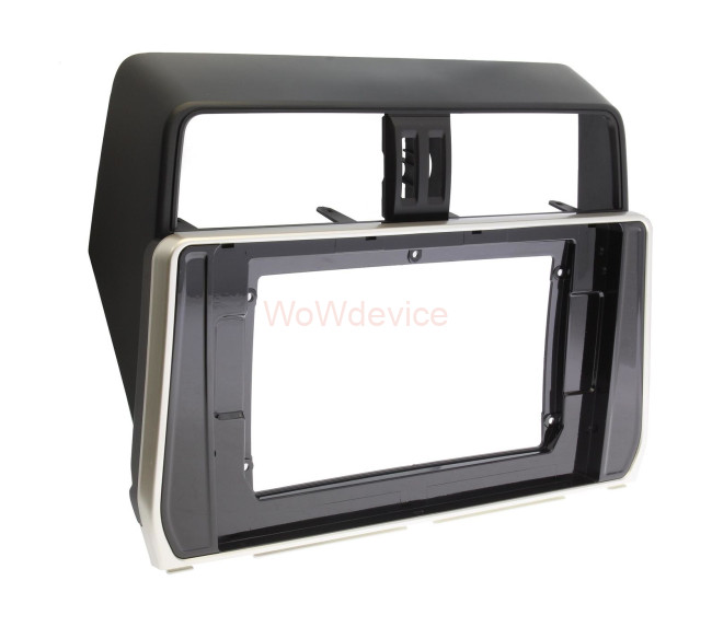Рамка магнитолы 10.2" (цв.Глянцевый Черный) для TOYOTA Land Cruiser Prado (150) 2017+