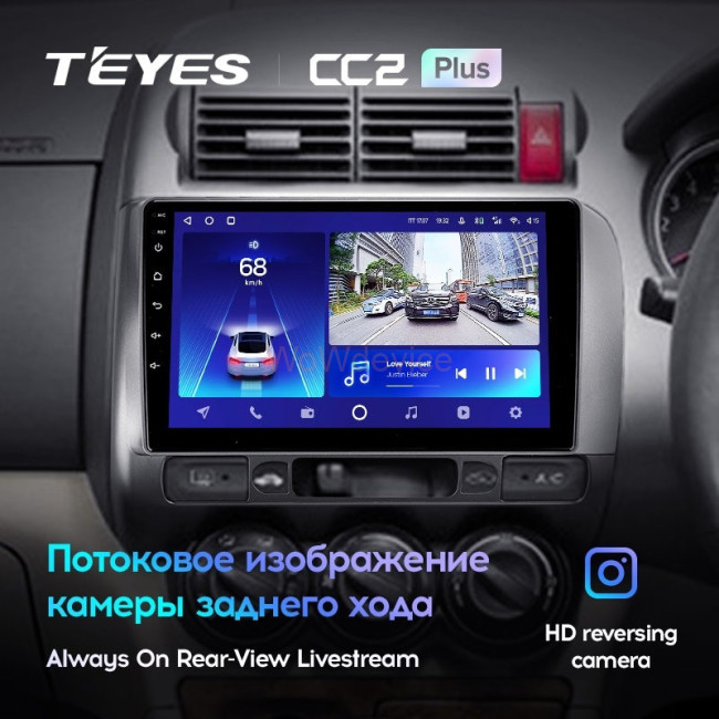 Штатная магнитола Teyes CC2 Plus 6/128 Honda Jazz GD (2001-2008) Правый руль