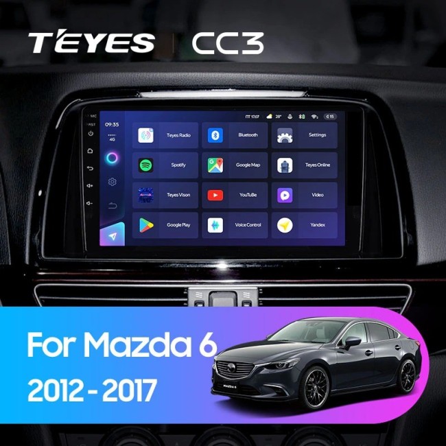 Штатная магнитола Teyes CC3 4/64 Mazda 6 GL GJ (2012-2017) Тип-B