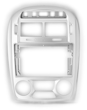 Рамка магнитолы 9.0" (цв.Серебро) для KIA Cerato Hatchback (LD) 2004-2006 Климат
