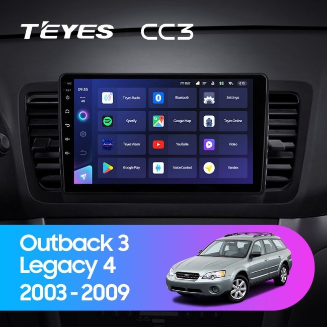 Штатная магнитола Teyes CC3 6/128 Subaru Outback 3 (2003-2009)