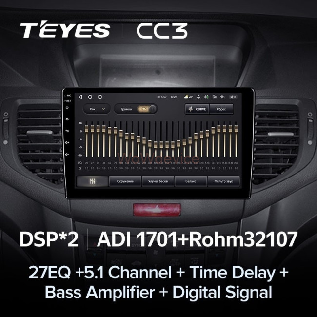 Штатная магнитола Teyes CC3L 4/32 Honda Accord 8 (2008-2012)