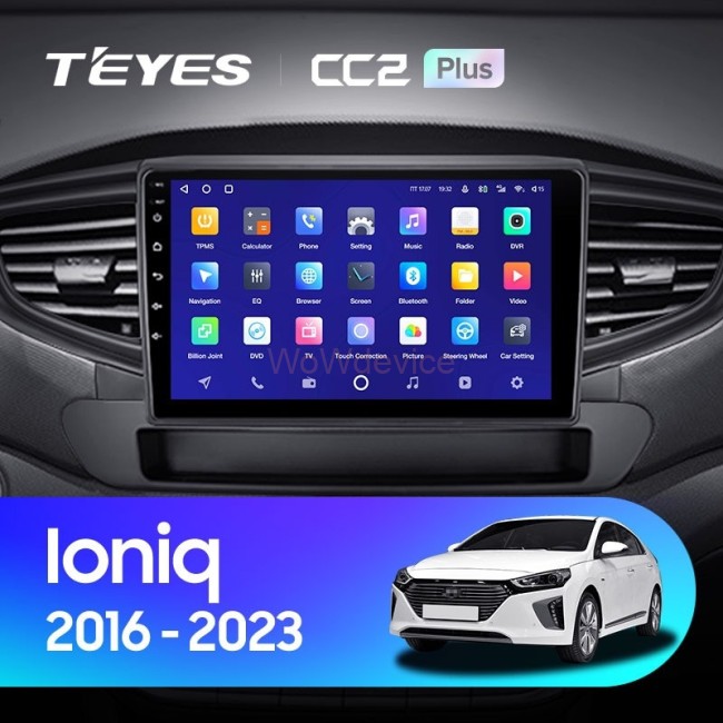 Штатная магнитола Teyes CC2 Plus 6/128 Hyundai Ioniq AE (2016-2023) Тип-В