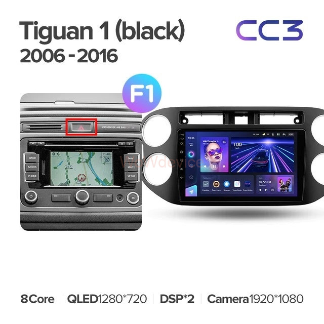 Штатная магнитола Teyes CC3 360 6/128 Volkswagen Tiguan 1 NF (2006-2017) F1