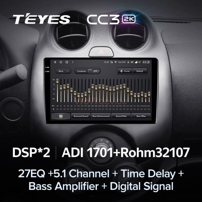 Штатная магнитола Teyes CC3 2K 6/128 Nissan March K13 (2010-2013)