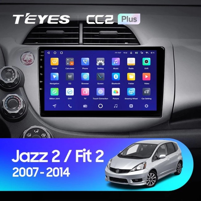 Штатная магнитола Teyes CC2L Plus 1/16 Honda Fit 2 GE (2007-2014)