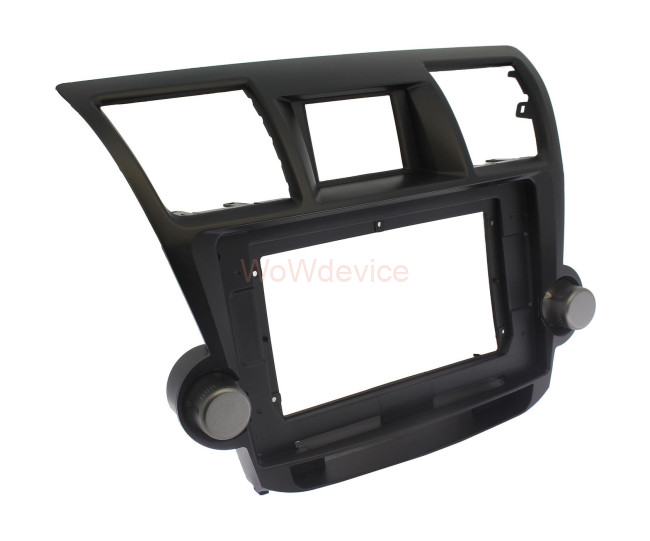 Рамка магнитолы 10.2" (цв.Черный) для TOYOTA Highlander 2008-2013, Kluger 2008-2014