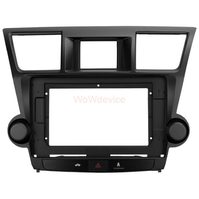 Рамка магнитолы 10.2" (цв.Черный) для TOYOTA Highlander 2008-2013, Kluger 2008-2014