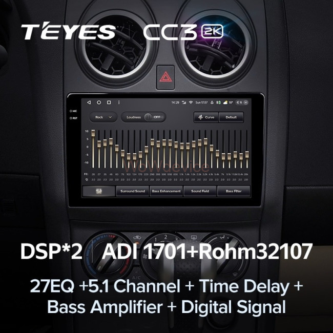Штатная магнитола Teyes CC3 2K 360 6/128 Nissan Qashqai 1 J10 (2006-2013) F1