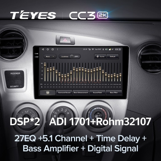 Штатная магнитола Teyes CC3 2K 4/64 Toyota Matrix 2 E140 (2008-2014)