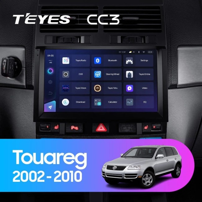 Штатная магнитола Teyes CC3 4/64 Volkswagen Touareg GP (2002-2010) F2