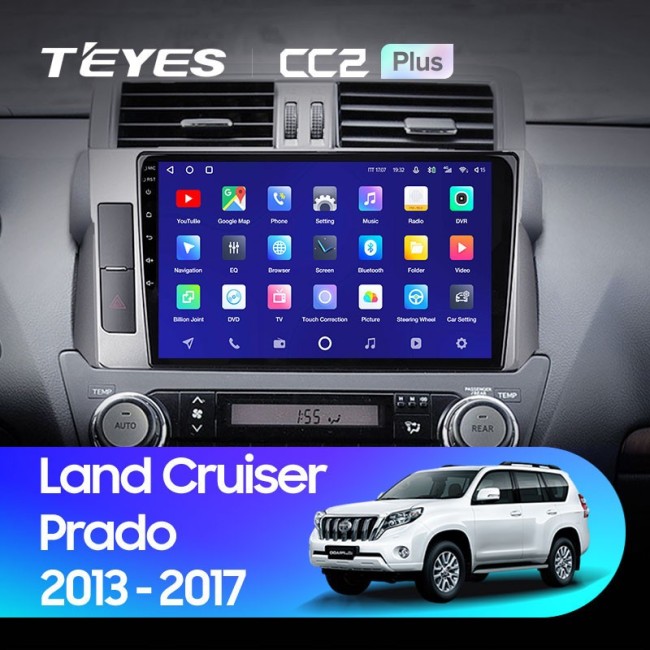 Штатная магнитола Teyes CC2L Plus 1/16 Toyota Land Cruiser Prado 150 (2013-2017)