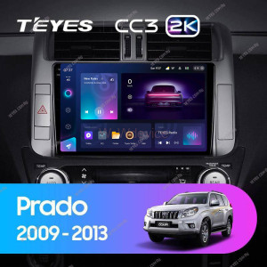Штатная магнитола Teyes CC3 2K 360 6/128 Toyota Land Cruiser Prado 150 (2009-2013) Тип-A