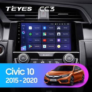 Штатная магнитола Teyes CC3L 4/32 Honda Civic 10 FC FK (2015-2020)
