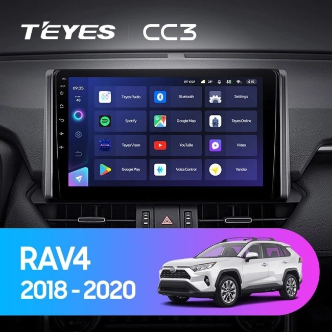 Штатная магнитола Teyes CC3 3/32 Toyota RAV4 XA50 (2018-2020)