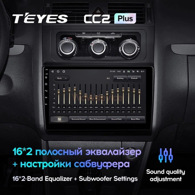 Штатная магнитола Teyes CC2L Plus 2/32 Volkswagen Touran 2 1T (2010-2015)