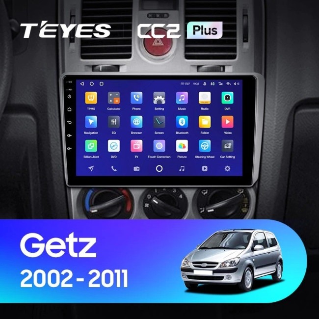 Штатная магнитола Teyes CC2L Plus 1/16 Hyundai Getz (2002-2011) F2