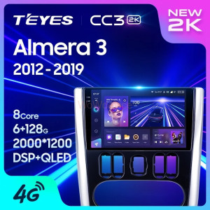 Штатная магнитола Teyes CC3 2K 4/64 Nissan Almera 3 G15 (2012-2019) F2