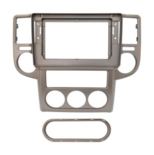 Рамка магнитолы 10.2" (цв.Серебро) для NISSAN X-Trail (T30) 2004-2007 ver.2