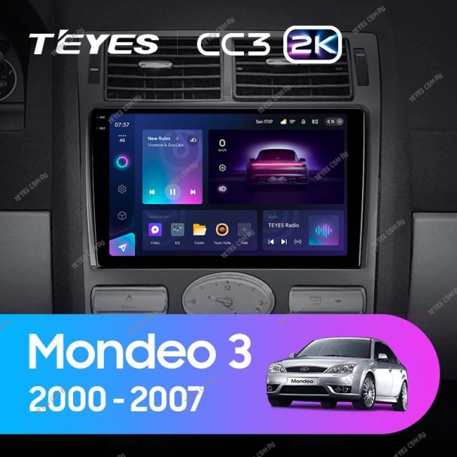 Штатная магнитола Teyes CC3 2K 6/128 Ford Mondeo 3 (2000-2007) F2