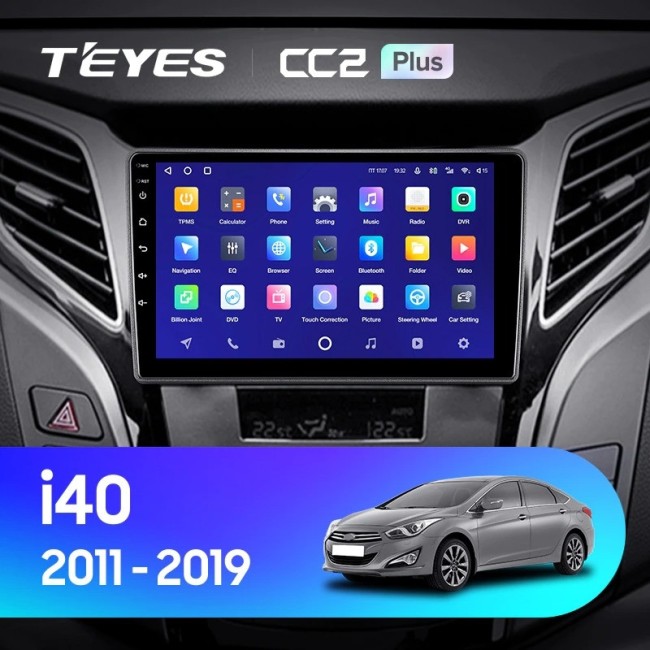 Штатная магнитола Teyes CC2 Plus 6/128 Hyundai i40 (2011-2019) Тип-А