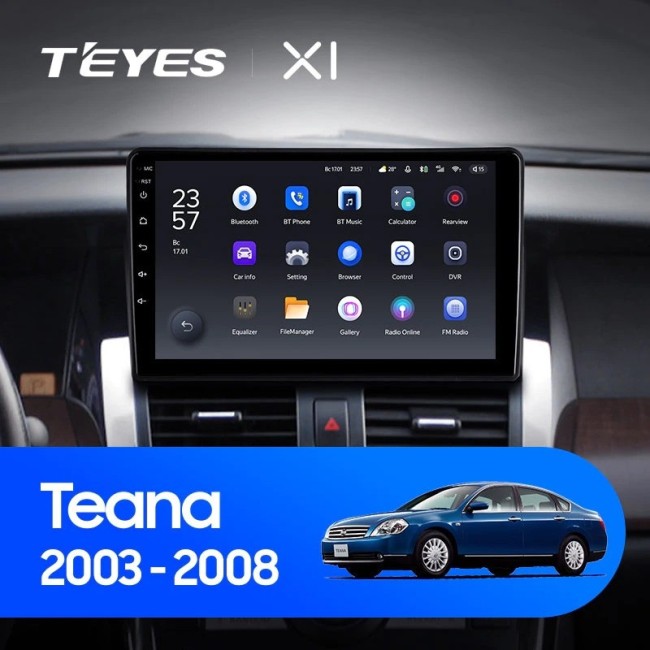 Штатная магнитола Teyes X1 4G 2/32 Nissan Teana J31 (2003-2008)