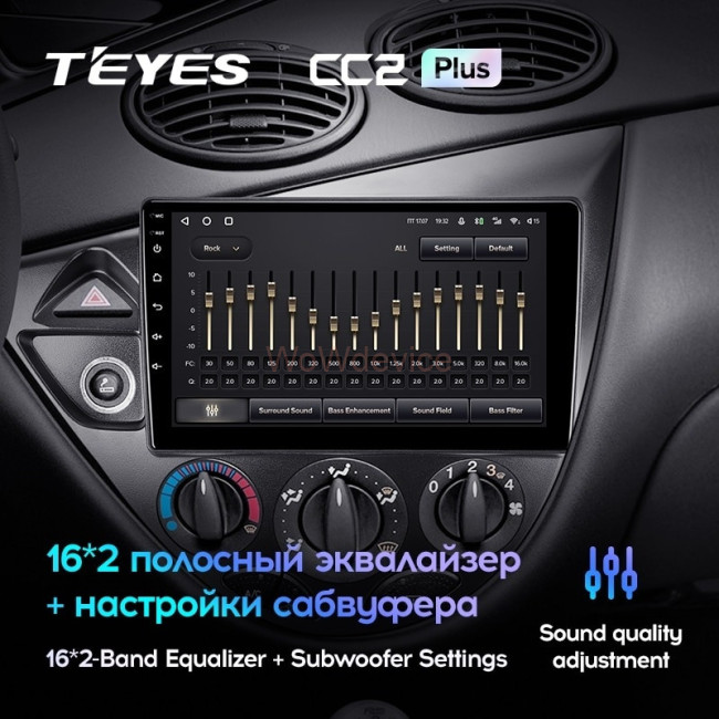 Штатная магнитола Teyes CC2L Plus 1/16 Ford Focus 1 (1998-2005) Левый руль