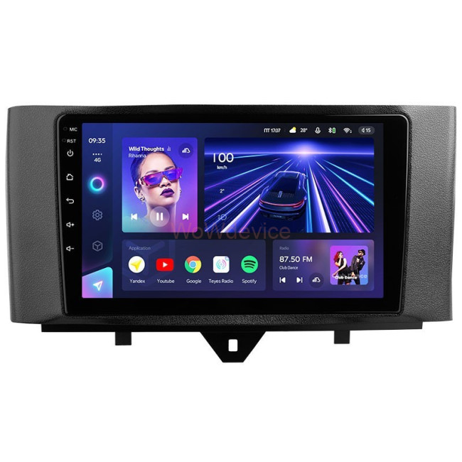 Штатная магнитола Teyes CC3 360 6/128 Mercedes Benz Smart Fortwo 2 (2010-2015)