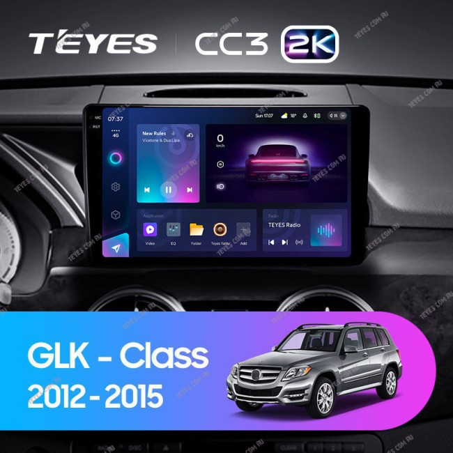 Штатная магнитола Teyes CC3 2K 4/64 Mercedes-Benz GLK-Class X204 (2012-2015)