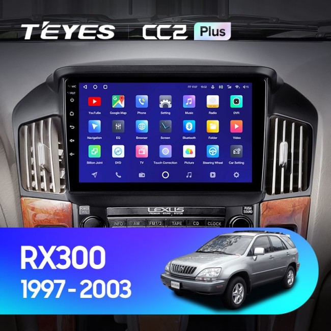 Штатная магнитола Teyes CC2 Plus 3/32 Lexus RX300 XU10 (1997-2003) F1
